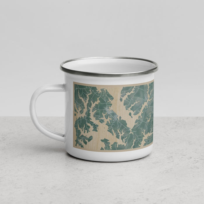 Left View Custom Easton Maryland Map Enamel Mug in Afternoon
