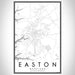 Easton Maryland Map Print Portrait Orientation in Classic Style With Shaded Background