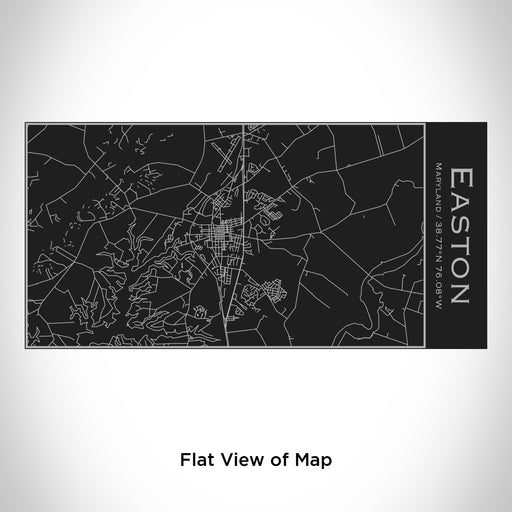 Rendered View of Easton Maryland Map Engraving on 17oz Stainless Steel Insulated Cola Bottle in Black