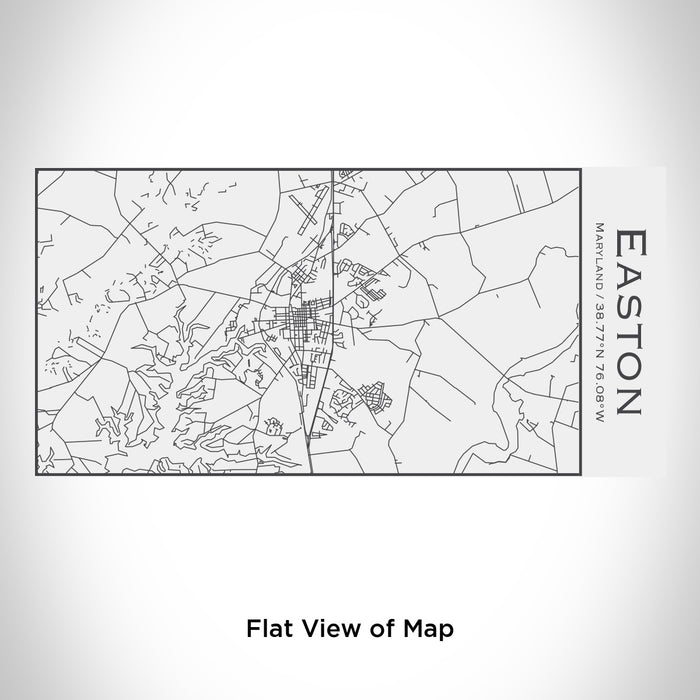 Rendered View of Easton Maryland Map Engraving on 17oz Stainless Steel Insulated Cola Bottle in White