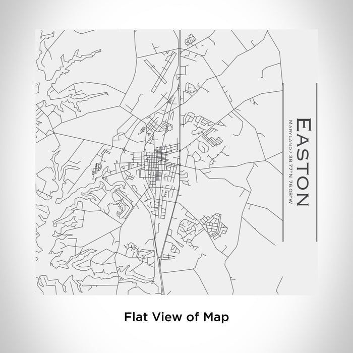 Rendered View of Easton Maryland Map Engraving on 17oz Stainless Steel Insulated Tumbler in White