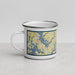 Left View Custom Easton Maryland Map Enamel Mug in Woodblock