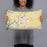 Person holding 20x12 Custom Easton Maryland Map Throw Pillow in Woodblock