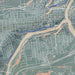 Easton Pennsylvania Map Print in Afternoon Style Zoomed In Close Up Showing Details