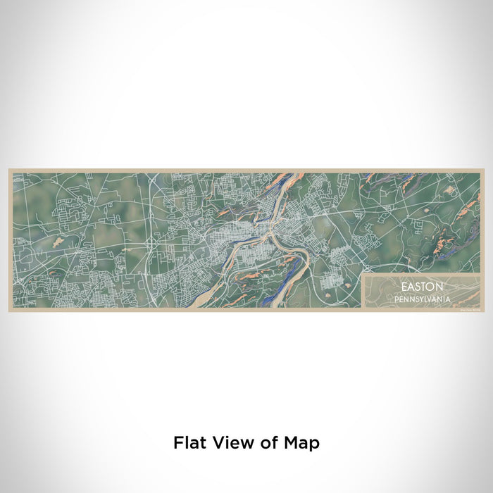 Flat View of Map Custom Easton Pennsylvania Map Enamel Mug in Afternoon