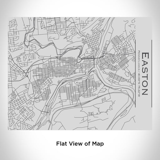 Rendered View of Easton Pennsylvania Map Engraving on 20oz Stainless Steel Insulated Bottle with Bamboo Top