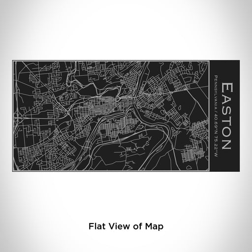 Rendered View of Easton Pennsylvania Map Engraving on 17oz Stainless Steel Insulated Cola Bottle in Black