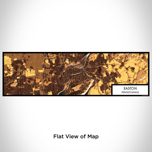 Flat View of Map Custom Easton Pennsylvania Map Enamel Mug in Ember