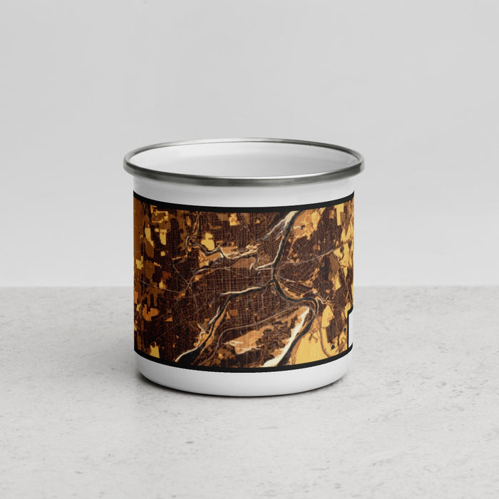 Front View Custom Easton Pennsylvania Map Enamel Mug in Ember