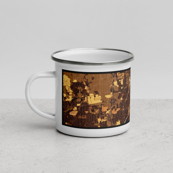 Left View Custom Easton Pennsylvania Map Enamel Mug in Ember