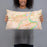 Person holding 20x12 Custom Easton Pennsylvania Map Throw Pillow in Watercolor
