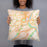 Person holding 18x18 Custom Easton Pennsylvania Map Throw Pillow in Watercolor