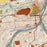 Easton Pennsylvania Map Print in Woodblock Style Zoomed In Close Up Showing Details
