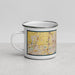 Left View Custom Easton Pennsylvania Map Enamel Mug in Woodblock