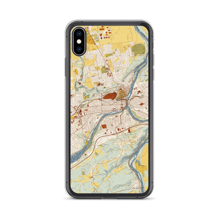 Custom Easton Pennsylvania Map Phone Case in Woodblock