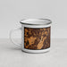Left View Custom East Orange New Jersey Map Enamel Mug in Ember