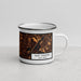 Right View Custom East Orange New Jersey Map Enamel Mug in Ember
