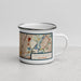 Right View Custom East Orange New Jersey Map Enamel Mug in Woodblock