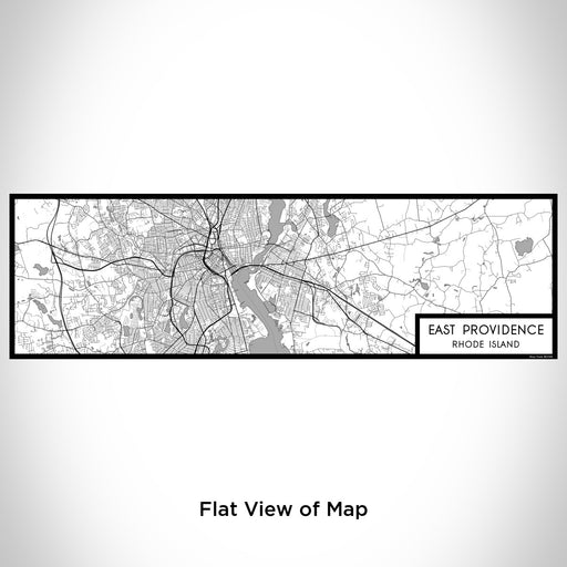 Flat View of Map Custom East Providence Rhode Island Map Enamel Mug in Classic