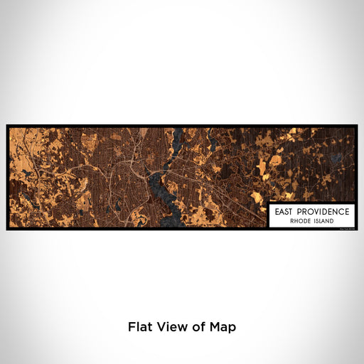 Flat View of Map Custom East Providence Rhode Island Map Enamel Mug in Ember