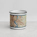 Front View Custom East Providence Rhode Island Map Enamel Mug in Woodblock