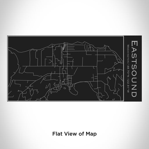 Rendered View of Eastsound Washington Map Engraving on 17oz Stainless Steel Insulated Cola Bottle in Black