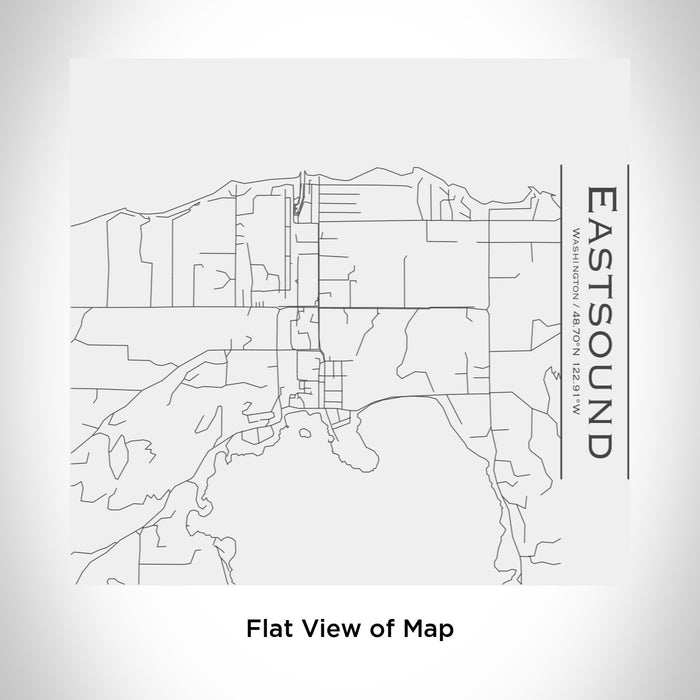 Rendered View of Eastsound Washington Map Engraving on 17oz Stainless Steel Insulated Tumbler in White