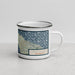 Right View Custom Eastsound Washington Map Enamel Mug in Woodblock