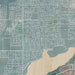 Eastvale California Map Print in Afternoon Style Zoomed In Close Up Showing Details