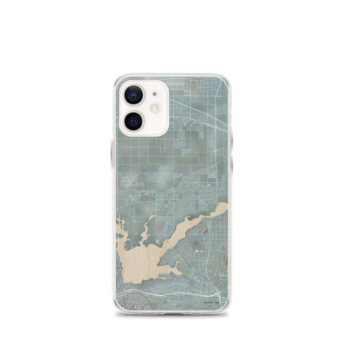 Custom iPhone 12 mini Eastvale California Map Phone Case in Afternoon