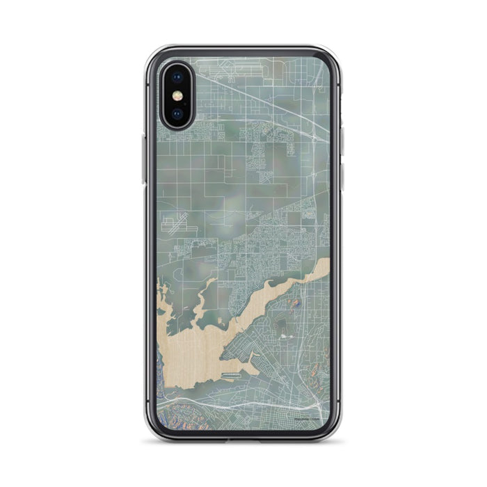 Custom iPhone X/XS Eastvale California Map Phone Case in Afternoon