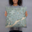 Person holding 18x18 Custom Eastvale California Map Throw Pillow in Afternoon