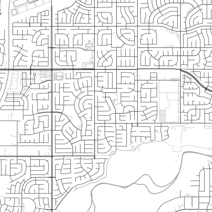 Eastvale California Map Print in Classic Style Zoomed In Close Up Showing Details
