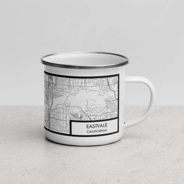 Right View Custom Eastvale California Map Enamel Mug in Classic