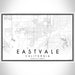 Eastvale California Map Print Landscape Orientation in Classic Style With Shaded Background
