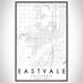 Eastvale California Map Print Portrait Orientation in Classic Style With Shaded Background