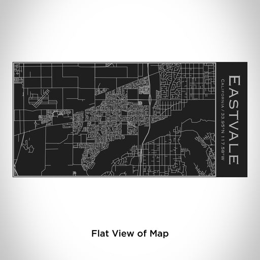 Rendered View of Eastvale California Map Engraving on 17oz Stainless Steel Insulated Cola Bottle in Black