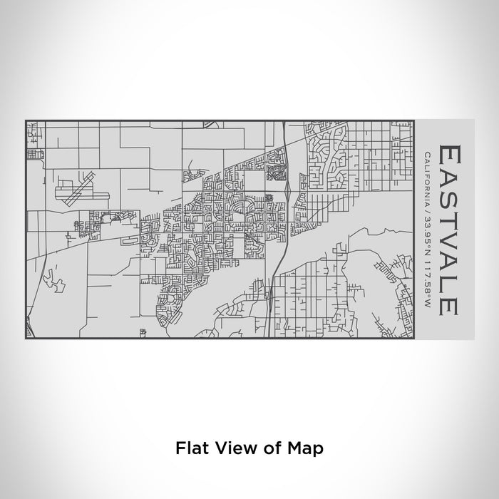 Rendered View of Eastvale California Map Engraving on 17oz Stainless Steel Insulated Cola Bottle