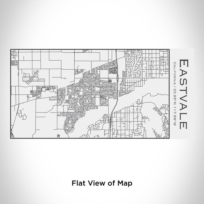 Rendered View of Eastvale California Map Engraving on 17oz Stainless Steel Insulated Cola Bottle in White