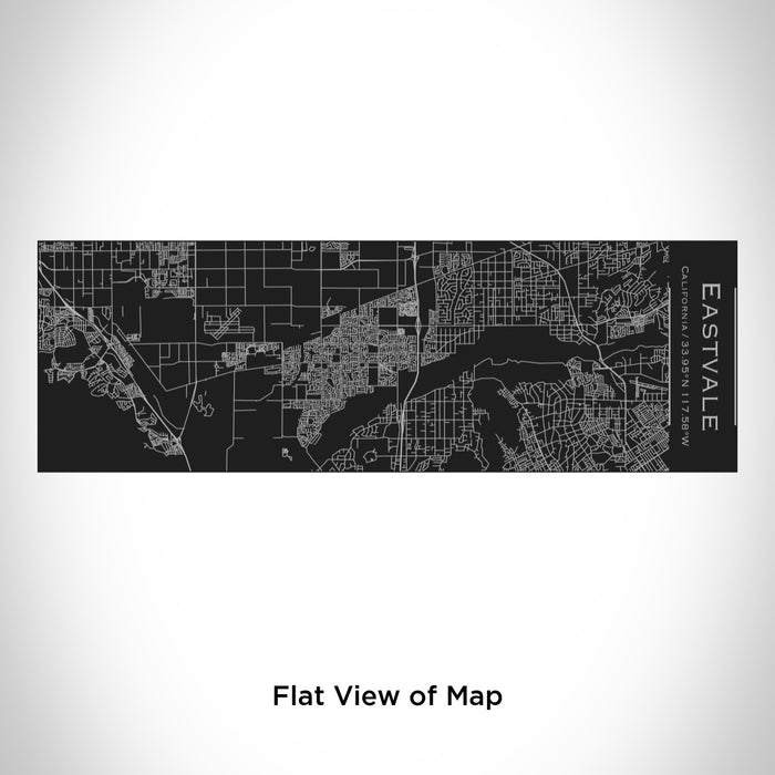 Rendered View of Eastvale California Map Engraving on 10oz Stainless Steel Insulated Cup with Sliding Lid in Black