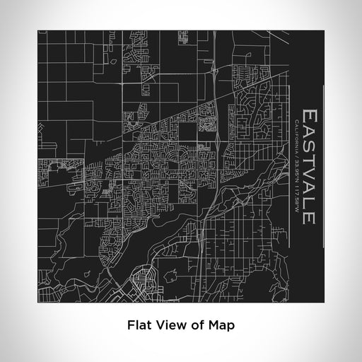 Rendered View of Eastvale California Map Engraving on 17oz Stainless Steel Insulated Tumbler in Black