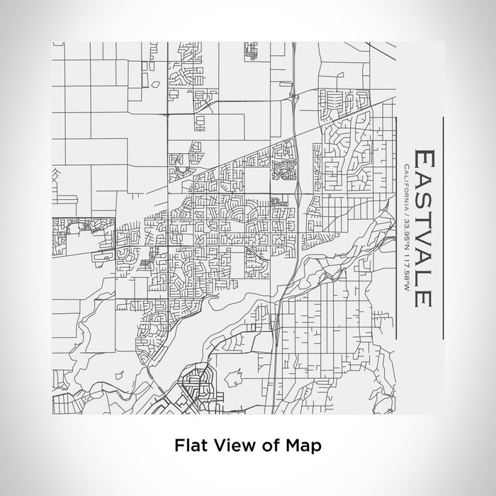 Rendered View of Eastvale California Map Engraving on 17oz Stainless Steel Insulated Tumbler in White