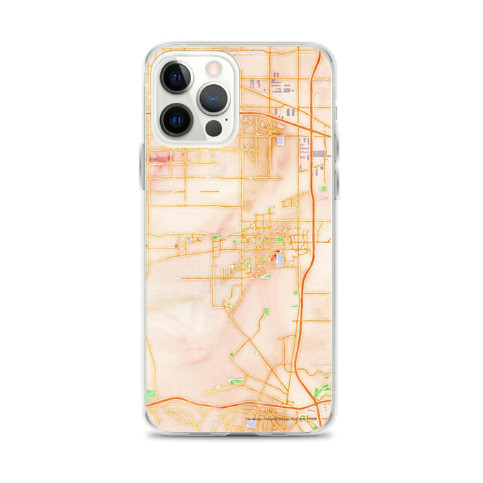 Custom iPhone 12 Pro Max Eastvale California Map Phone Case in Watercolor