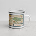 Right View Custom Eastvale California Map Enamel Mug in Woodblock