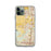 Custom iPhone 11 Pro Eastvale California Map Phone Case in Woodblock
