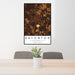 24x36 Eatonton Georgia Map Print Portrait Orientation in Ember Style Behind 2 Chairs Table and Potted Plant