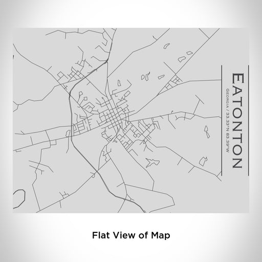 Rendered View of Eatonton Georgia Map Engraving on 20oz Stainless Steel Insulated Bottle with Bamboo Top