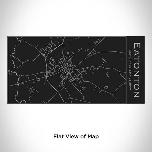 Rendered View of Eatonton Georgia Map Engraving on 17oz Stainless Steel Insulated Cola Bottle in Black