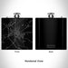 Rendered View of Eatonton Georgia Map Engraving on 6oz Stainless Steel Flask in Black