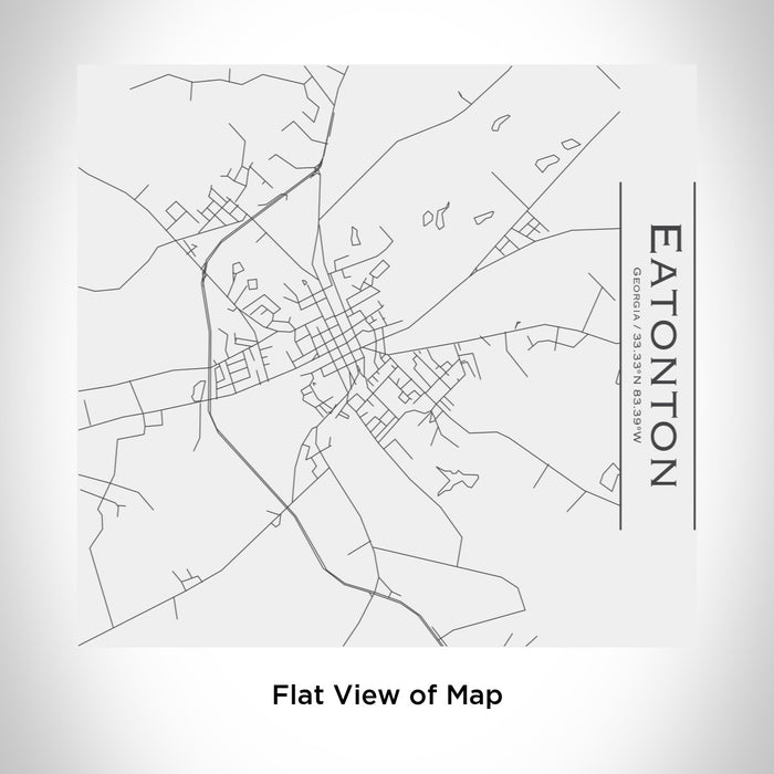 Rendered View of Eatonton Georgia Map Engraving on 17oz Stainless Steel Insulated Tumbler in White